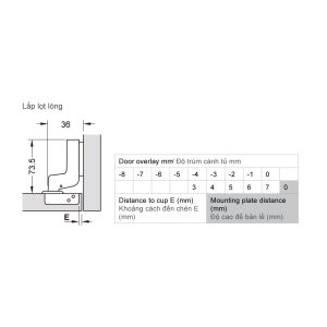 Bản Lề Metalla A 110 Độ, Giảm Chấn, Trọn Bộ Diy 493.03.025 - 21