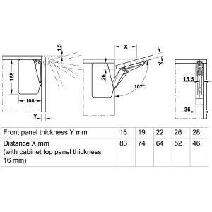 Bộ Tay Nâng Free Flap 1.7, Loại A 493.05.830 - 74 Bộ Tay Nâng Free Flap 1.7, Loại A 493.05.830 - 73