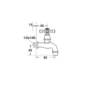 Vòi Lạnh Treo Tường Hafele 495.61.039 - 6