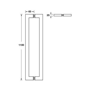 Tay Nắm Kéo Vuông Hafele 499.68.038 - 12
