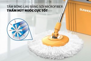 BÔNG LAU NHÀ MICROFIBER XOAY 360 ĐỘ SUNHOUSE KS-CO350M - 6 BÔNG LAU NHÀ MICROFIBER XOAY 360 ĐỘ SUNHOUSE KS-CO350M - 5