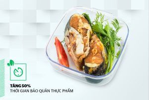Bộ 4 hộp bảo quản thực phẩm thông minh tặng rổ Biozone KB-SM4S01R - 18 Bộ 4 hộp bảo quản thực phẩm thông minh tặng rổ Biozone KB-SM4S01R - 17