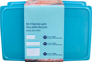 BỘ 4 HỘP BẢO QUẢN THỰC PHẨM BIOZONE KB-ST4P01 - 17 BỘ 4 HỘP BẢO QUẢN THỰC PHẨM BIOZONE KB-ST4P01 - 16