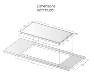 BẾP ĐIỆN TỪ 3 BẾP LORCA LCE-306 - 2 BẾP ĐIỆN TỪ 3 BẾP LORCA LCE-306