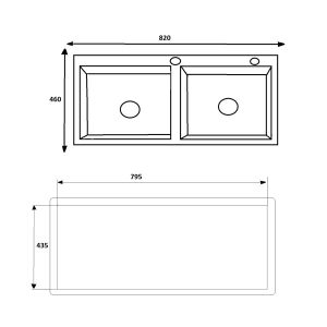 Chậu rửa Handmade Nano Treatment Eurosun EU-8246HS