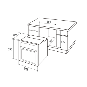 Lò Nướng Âm Tủ KAFF KF-T90M - 2 Lò Nướng Âm Tủ KAFF KF-T90M