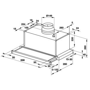 Máy hút mùi âm tủ Hafele HH-SG70A 533.89.021 - 22