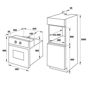 Lò nướng và hấp lắp âm Hafele HO-T60B (535.02.711) 65 lít - 17