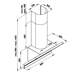 Máy Hút Mùi Gắn Tường Hafele HH-WVG90A 535.82.203 - 22 Máy Hút Mùi Gắn Tường Hafele HH-WVG90A 535.82.203 - 21