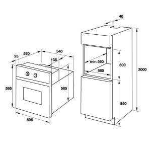 Lò Nướng Âm Tủ Hafele Ho-T60C 535.02.721 - 4 Lò Nướng Âm Tủ Hafele Ho-T60C 535.02.721 - 3