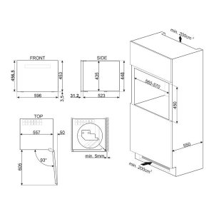 TỦ RƯỢU ÂM SMEG, MÀU ĐEN, 60CM, DOLCE STIL NOVO, MẶT KÍNH, VỊ TRÍ BẢN LỀ: BÊN PHẢI CVI618RWNR2 535.14.381 - 8
