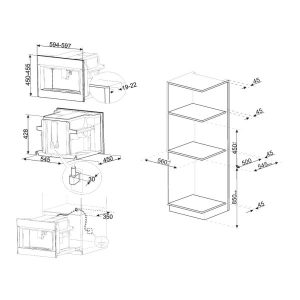 MÁY PHA CÀ PHÊ LẮP ÂM SMEG, DOLCE STIL NOVO, MÀU HOÀN THIỆN: ĐEN VÀ ĐỒNG BUILT-IN COFFEE MACHINE, DOLCE STIL NOVO, BLACK, COPPER FINISHING CMS4601NR 536.54.039 - 7