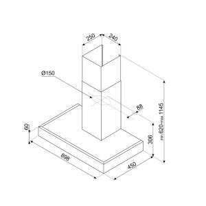 MÁY HÚT MÙI GẮN TƯỜNG SMEG, 90 CM, THÉP KHÔNG GỈ KAT900HXE 536.84.279 - 7 MÁY HÚT MÙI GẮN TƯỜNG SMEG, 90 CM, THÉP KHÔNG GỈ KAT900HXE 536.84.279 - 6