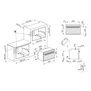 LÒ NƯỚNG KẾT HỢP HẤP SMEG, THỦY PHÂN, 45 CM, DOLCE STIL NOVO, MÀU HOÀN THIỆN: ĐEN & ĐỒNGSF4604VCNR1 536.64.741 - 8