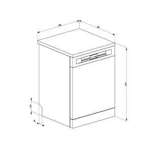 MÁY RỬA CHÉN ĐỘC LẬP SMEG, THÉP KHÔNG GỈ CHỐNG DÍNH, 12 BỘ ĐỒ ĂN, 60 CM LV612SVE 536.24.473 - 6