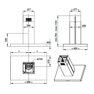Máy hút mùi đảo Hafele HH-IS90A 539.81.715 - 16