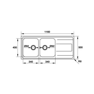 CHẬU RỬA CHÉN INOX HAFELE VALERIAN HS-SDD11650 565.86.361 - 4 CHẬU RỬA CHÉN INOX HAFELE VALERIAN HS-SDD11650 565.86.361 - 3