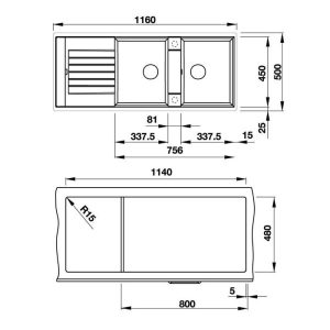 Chậu Rửa Chén Hafele Blancozia 8S 565.76.659 - 14 Chậu Rửa Chén Hafele Blancozia 8S 565.76.659 - 13