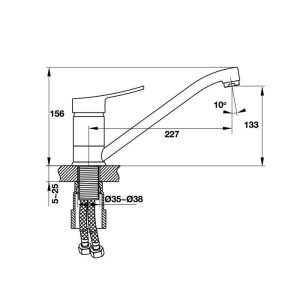 Vòi Rửa Chén Hafele Hf-C221V (Zd) 566.32.221 - 3