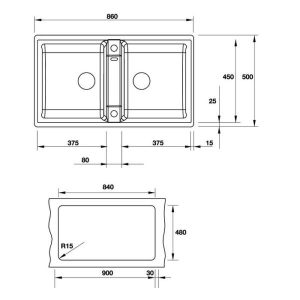 Chậu Rửa Chén Hafele Blancozia 9 Màu Jasmine (Zd) 567.68.640 - 55