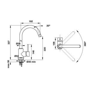 Vòi Bếp Hafele Blancomida - Màu Xám Kim Loại 569.07.900 - 3