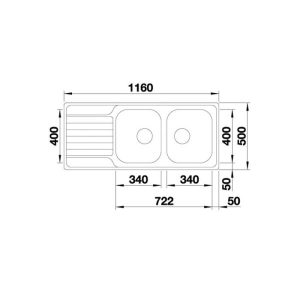 Bộ Chậu Rửa Chén Hafele Blanco - Dinas 8S 570.27.209 - 10 Bộ Chậu Rửa Chén Hafele Blanco - Dinas 8S 570.27.209 - 9