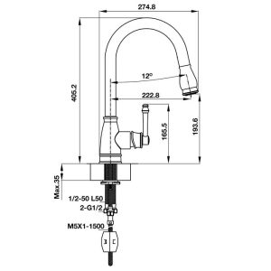 VÒI BẾP HAFELE AUGUSTUS HT-C194 570.51.020 - 4 VÒI BẾP HAFELE AUGUSTUS HT-C194 570.51.020 - 3
