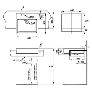 Lavabo bán âm REGAL 588.82.008 - 7 Lavabo bán âm REGAL 588.82.008 - 6