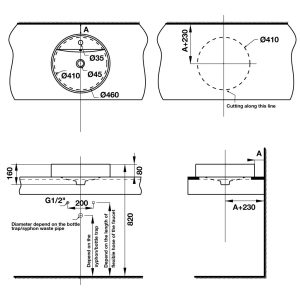 Lavabo vành nổi COMPACT 588.82.011 - 7 Lavabo vành nổi COMPACT 588.82.011 - 6