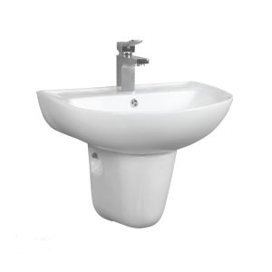 Lavabo treo tường có nắp che siphon COMPACT 588.82.206 - 4