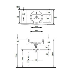 LAVABO ĐẶT BÀN STARCK 1 48CM 588.45.081 - 6