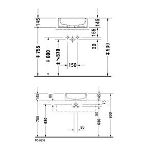 LAVABO ĐẶT BÀN STARCK 1 46CM 588.45.080 - 7