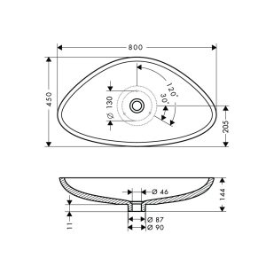 Lavabo Axor Massaud 800mm (ZD) 588.32.010 - 7 Lavabo Axor Massaud 800mm (ZD) 588.32.010 - 6
