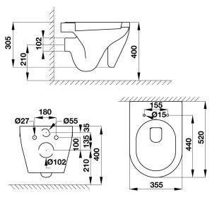 Bồn Cầu Treo Tường Hafele Seine 588.82.412 - 6