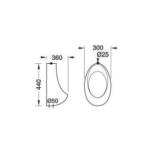 Bồn Tiểu Nam Treo Tường Hafele 300 588.40.440 - 6