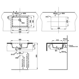 Lavabo âm bàn COMPACT 588.82.209 - 9