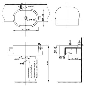 Lavabo bán âm SEINE 588.82.201 - 7 Lavabo bán âm SEINE 588.82.201 - 6