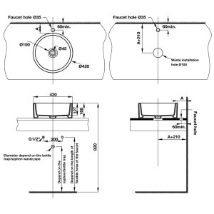Lavabo đặt bàn SEINE 588.82.110 - 9