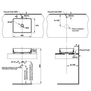 Lavabo đặt bàn SEINE 588.82.207 - 9