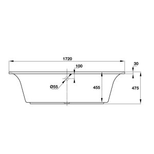 Bồn Tắm Âm Tròn Hafele - D1720 X R770 X C480 Mm 588.55.603 - 11