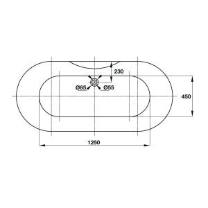 Bồn Tắm Âm Tròn Hafele - D1720 X R770 X C480 Mm 588.55.603 - 13