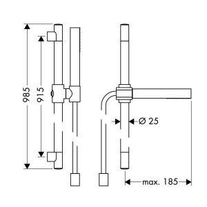 Bộ Thanh Treo Sen Tắm Hafele Axor Starck 589.29.724 - 6
