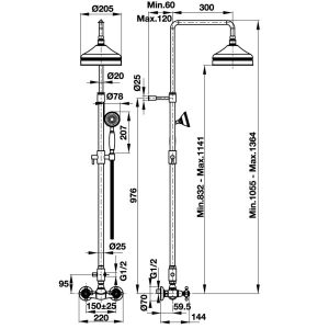 Thanh Sen Kết Hợp Hafele Victoria Gold 589.10.174 - 7 Thanh Sen Kết Hợp Hafele Victoria Gold 589.10.174 - 6