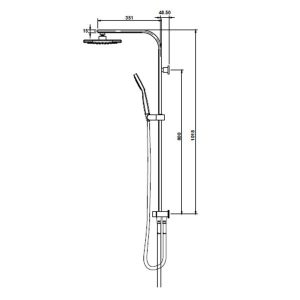 Bộ Thanh Sen Tắm Kết Hợp Màu Đen Mờ Hafele 589.85.531 - 7 Bộ Thanh Sen Tắm Kết Hợp Màu Đen Mờ Hafele 589.85.531 - 6