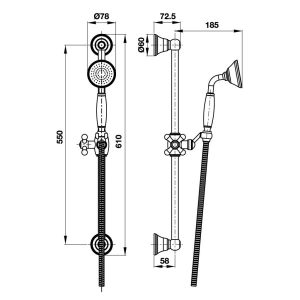 Sen Tay Và Thanh Trượt Hafele Victoria Gold 589.02.696 - 7 Sen Tay Và Thanh Trượt Hafele Victoria Gold 589.02.696 - 6