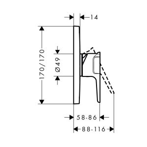 Bộ Trộn Sen Tắm Âm Hafele Axor Citerrio E 589.54.809 - 8 Bộ Trộn Sen Tắm Âm Hafele Axor Citerrio E 589.54.809 - 7