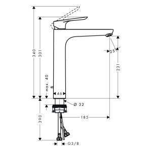 Vòi Hafele Lavabo Logis E 230 589.52.429 - 6