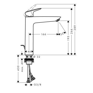 Vòi Hafele Lavabo Logis 190 589.52.409 - 6
