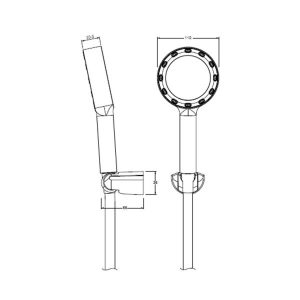 Bộ Sen Tay Hafele X-Jet Màu Đen Mờ 589.85.368 - 7 Bộ Sen Tay Hafele X-Jet Màu Đen Mờ 589.85.368 - 6