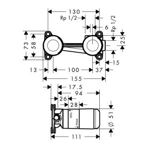 Vòi Hafele Lavabo Treo Tường Metropol 225 Mm 589.50.520 - 7